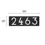 Whitehall Floating Stand-off 4-Number Horizontal Plaque Modern House Numbers with Sleek Aluminum Backplate & Enhanced Visibility