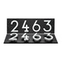 Whitehall Floating Stand-off 4-Number Horizontal Plaque Modern House Numbers with Sleek Aluminum Backplate & Enhanced Visibility
