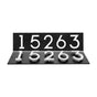 Whitehall Floating Stand-off 5-Number Horizontal Plaque Modern House Numbers with Sleek Aluminum Backplate & Enhanced Visibility