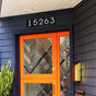 Whitehall Floating Stand-off 5-Number Horizontal Plaque Modern House Numbers with Sleek Aluminum Backplate & Enhanced Visibility
