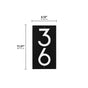 Whitehall Floating Stand-off 2-Number Vertical Plaque Modern House Numbers with Sleek Aluminum Backplate & Enhanced Visibility