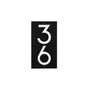 Whitehall Floating Stand-off 2-Number Vertical Plaque Modern House Numbers with Sleek Aluminum Backplate & Enhanced Visibility
