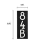 Whitehall Floating Stand-off 3-Number Vertical Plaque Modern House Numbers with Sleek Aluminum Backplate & Enhanced Visibility