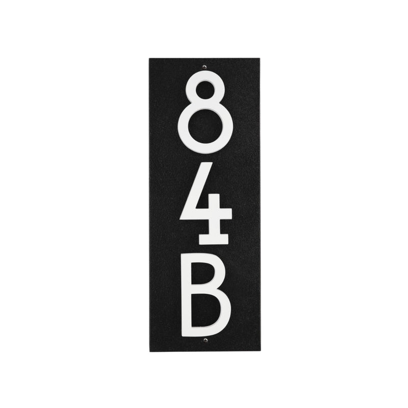 Whitehall Floating Stand-off 3-Number Vertical Plaque Modern House Numbers with Sleek Aluminum Backplate & Enhanced Visibility