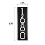Whitehall Floating Stand-off 4-Number Vertical Plaque Modern House Numbers with Sleek Aluminum Backplate & Enhanced Visibility