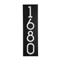 Whitehall Floating Stand-off 4-Number Vertical Plaque Modern House Numbers with Sleek Aluminum Backplate & Enhanced Visibility