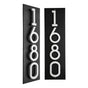 Whitehall Floating Stand-off 4-Number Vertical Plaque Modern House Numbers with Sleek Aluminum Backplate & Enhanced Visibility
