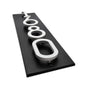 Whitehall Floating Stand-off 4-Number Vertical Plaque Modern House Numbers with Sleek Aluminum Backplate & Enhanced Visibility