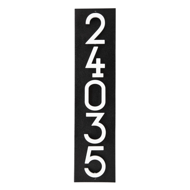 Whitehall Floating Stand-off 5-Number Vertical Plaque Modern House Numbers with Sleek Aluminum Backplate & Enhanced Visibility