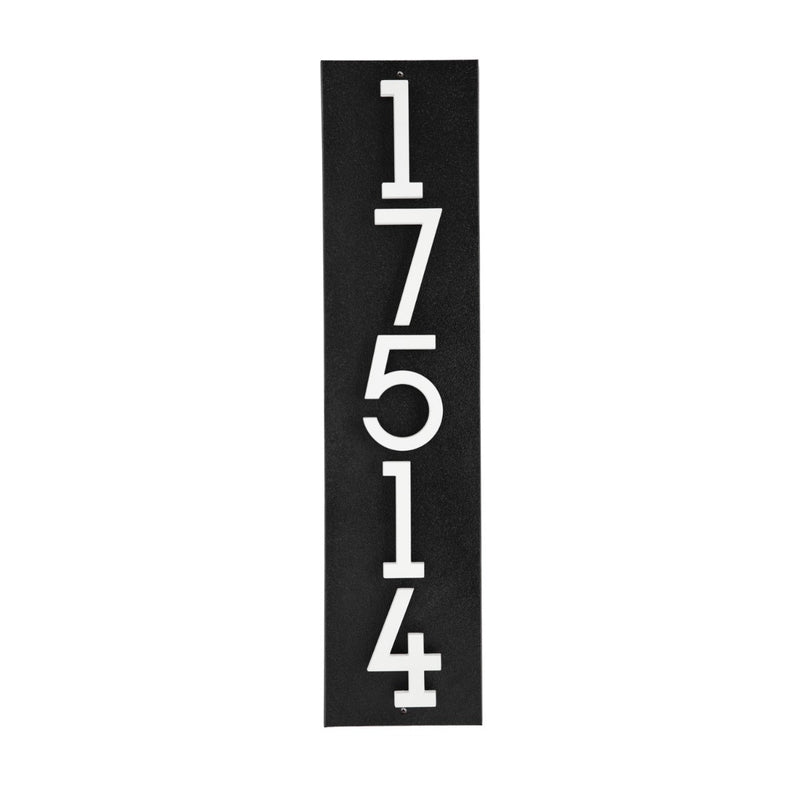 Whitehall Floating Stand-off 5-Number Vertical Plaque Modern House Numbers with Sleek Aluminum Backplate & Enhanced Visibility