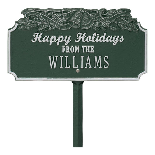 Happy Holidays w/Bells - Std Lawn - 1 Line