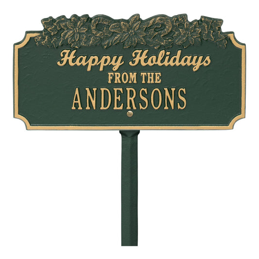 Happy Holidays w/Candy Canes - Std Lawn - 1 Line