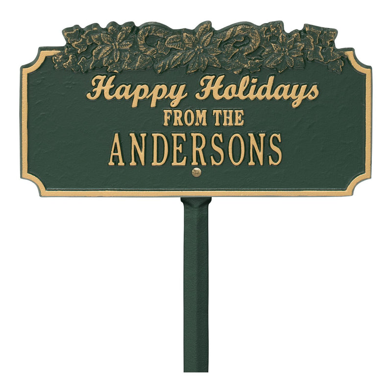 Happy Holidays w/Candy Canes - Std Lawn - 1 Line