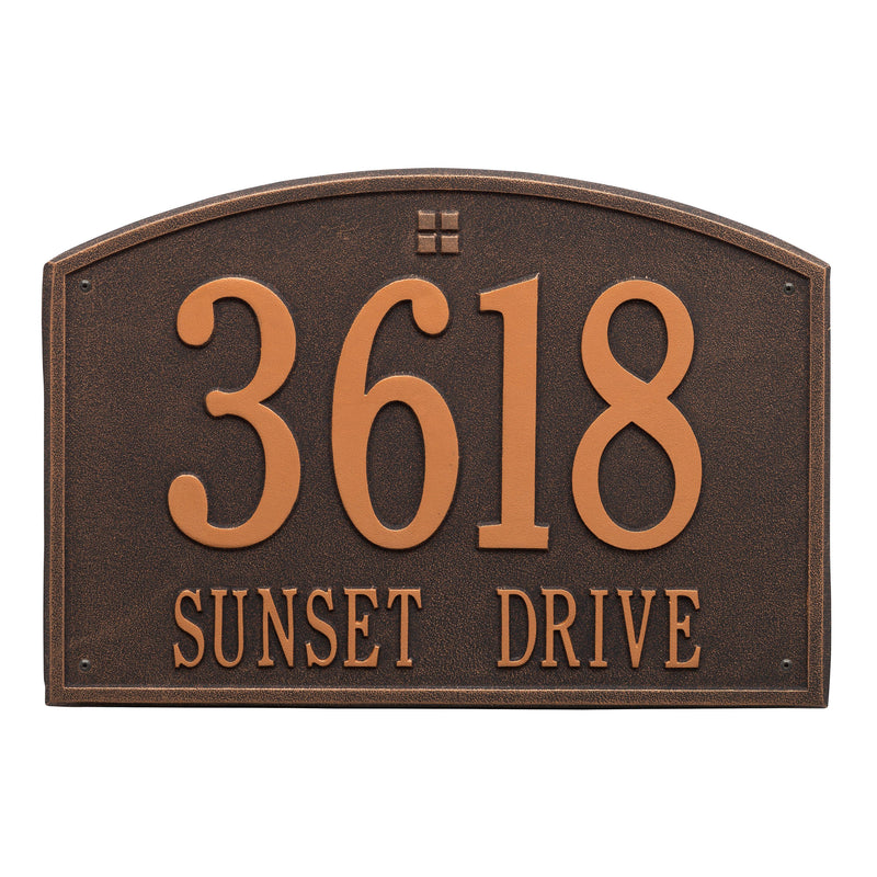 Whitehall Cape Charles - Estate Wall - Two Line Address Plaque 