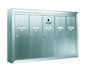 5 Compartment Fully Recessed Vertical Replacement Mailboxes- Anodized Aluminum