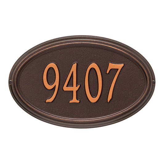 Personalized Concord Oval Plaque - Standard - Wall - 1 Line 