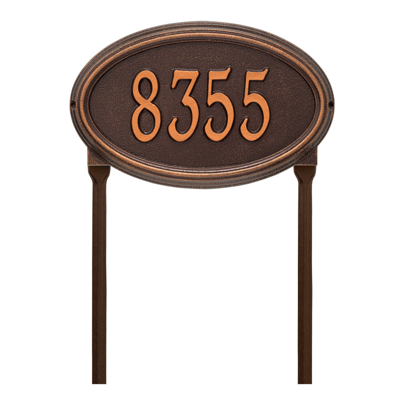 Personalized Concord Oval Plaque - Standard - lawn - 1 Line 