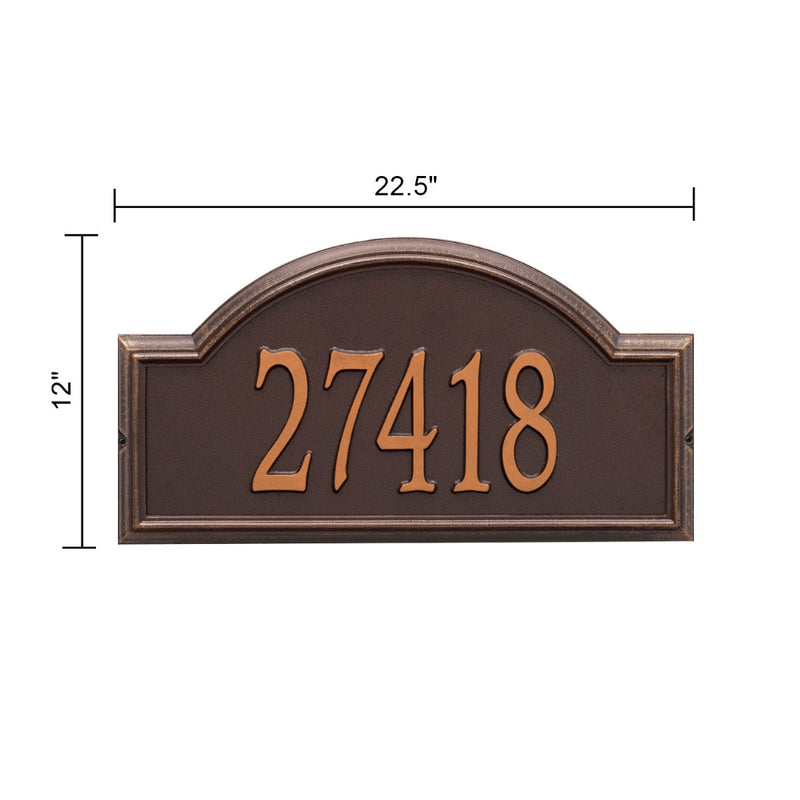 Whitehall Providence Arch - Estate Wall - One Line Address Plaque 