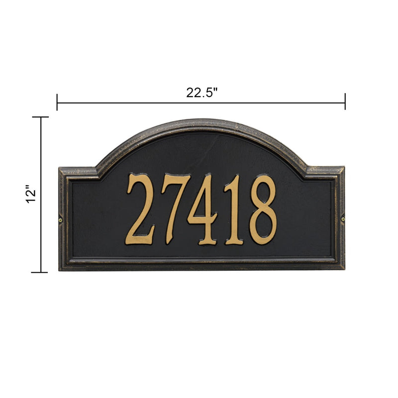 Whitehall Providence Arch - Estate Wall - One Line Address Plaque 