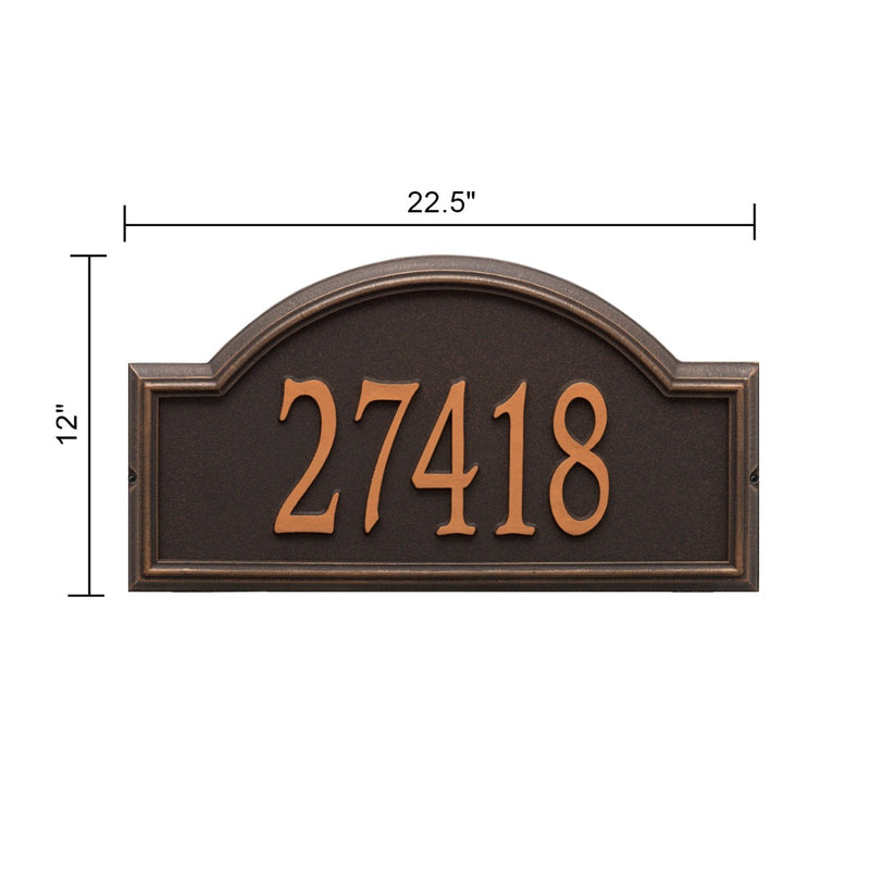 Whitehall Providence Arch - Estate Wall - One Line Address Plaque 