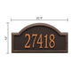 Whitehall Providence Arch - Estate Wall - One Line Address Plaque 