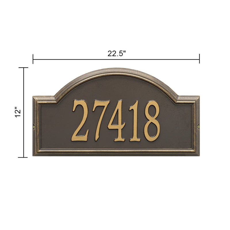Whitehall Providence Arch - Estate Wall - One Line Address Plaque 