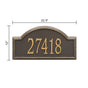 Whitehall Providence Arch - Estate Wall - One Line Address Plaque 