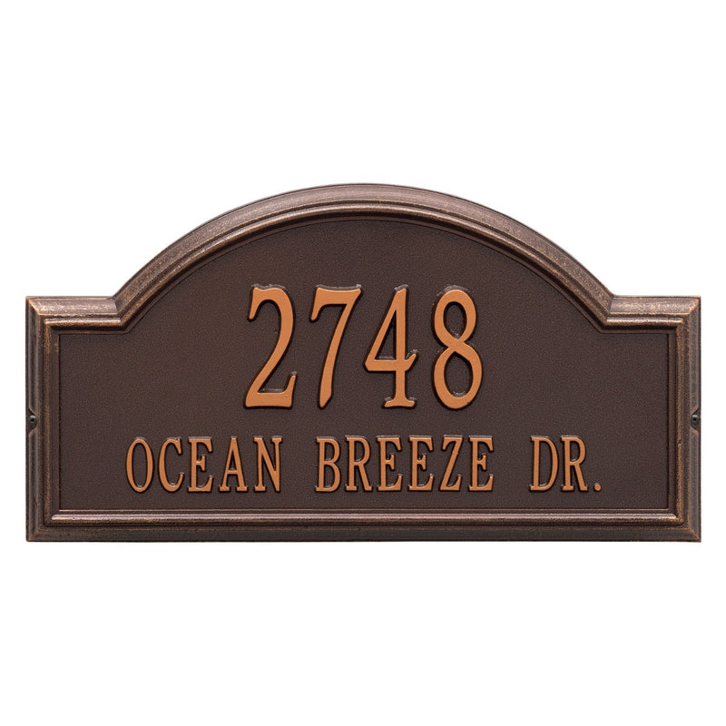 Whitehall Providence Arch - Estate Wall - Two Line Address Plaque 