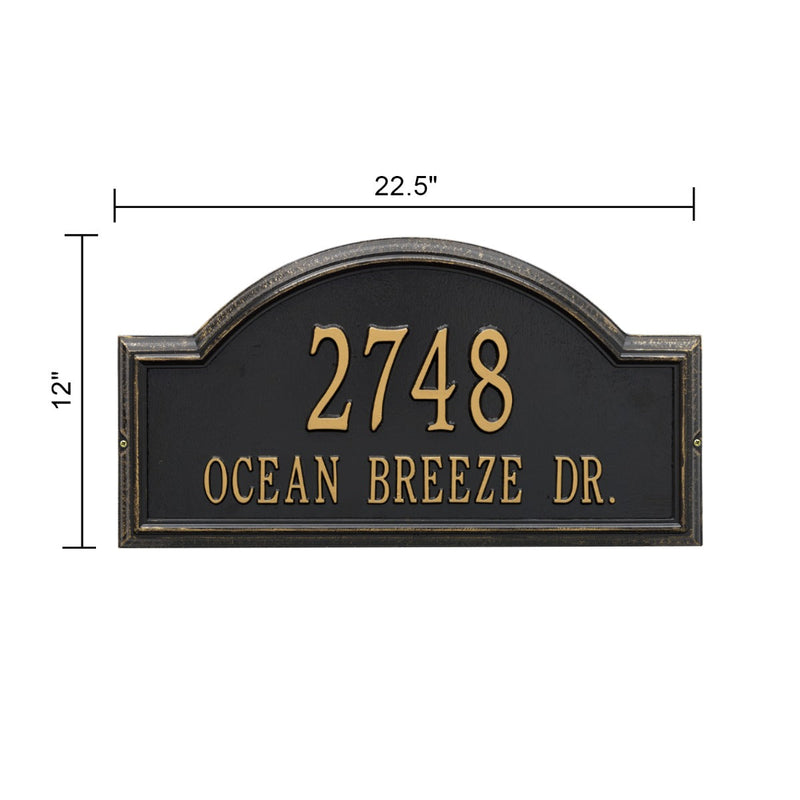Whitehall Providence Arch - Estate Wall - Two Line Address Plaque 