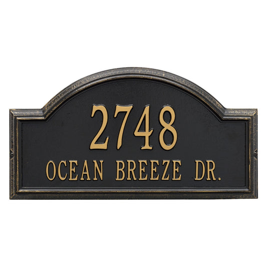Whitehall Providence Arch - Estate Wall - Two Line Address Plaque 