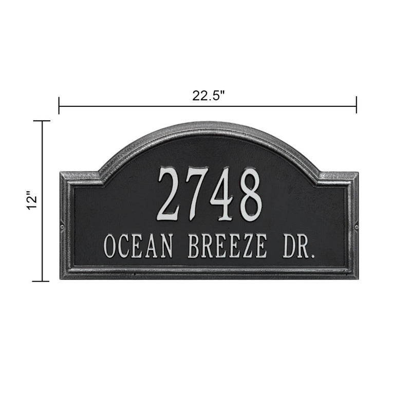 Whitehall Providence Arch - Estate Wall - Two Line Address Plaque 