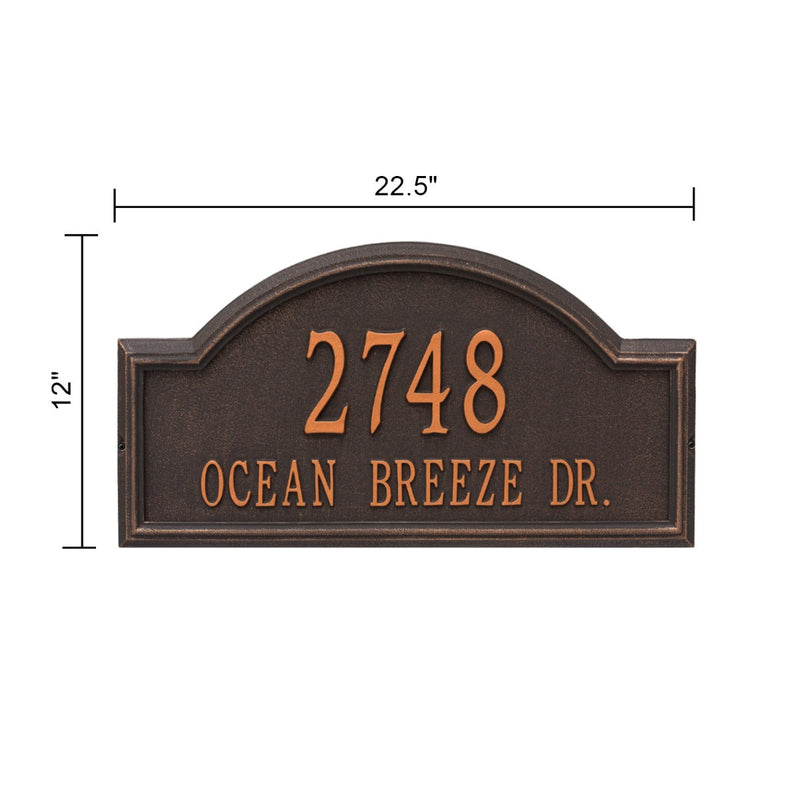 Whitehall Providence Arch - Estate Wall - Two Line Address Plaque 