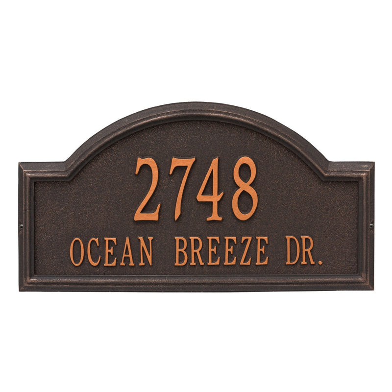 Whitehall Providence Arch - Estate Wall - Two Line Address Plaque 