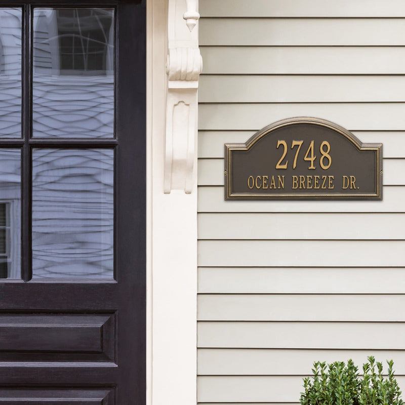 Whitehall Providence Arch - Estate Wall - Two Line Address Plaque 