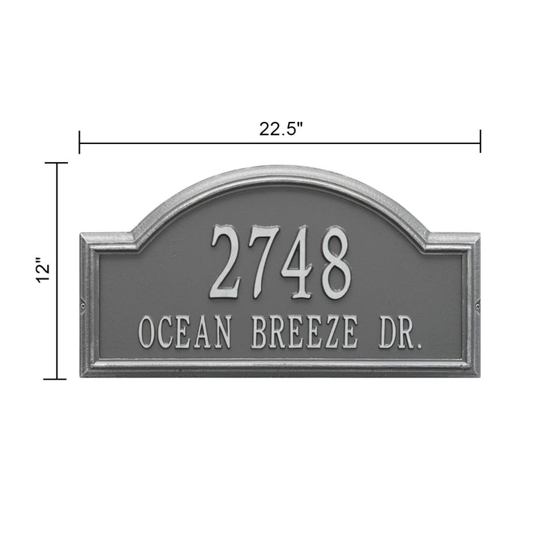 Whitehall Providence Arch - Estate Wall - Two Line Address Plaque 