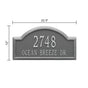 Whitehall Providence Arch - Estate Wall - Two Line Address Plaque 
