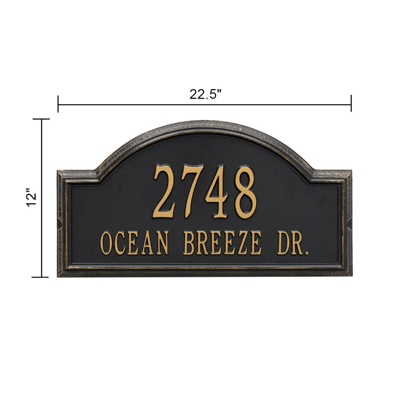 Whitehall Providence Arch - Estate Lawn - Two Line Address Plaque 