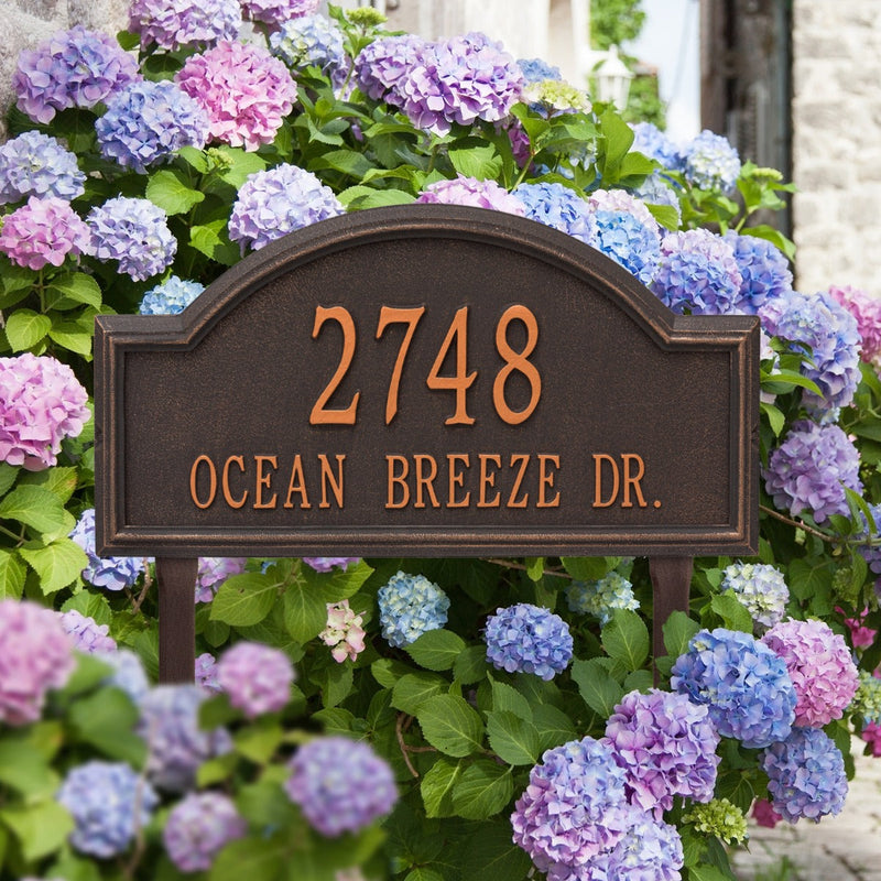 Whitehall Providence Arch - Estate Wall - Two Line Address Plaque 