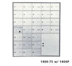 Parcel Locker Door, Front Load, Bronze Powder Coat Finish 4H x 2W