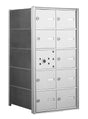 1400 Series Front-Loading Horizontal Mailboxes in Anodized Aluminum Finish - 9 Tenant Doors and 1 Master Door