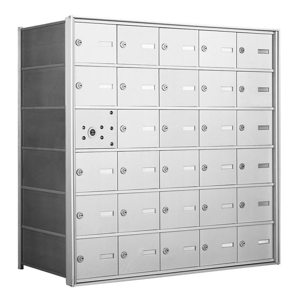 1400 Series Horizontal Front Loading Mailboxes in Anodized Aluminum Finish - 29 Tenant Doors And 1 USPS Master Door