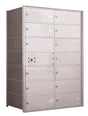 4B+ Front-Loading Horizontal Mailboxes in Anodized Aluminum Finish - 13 Tenant Double Wide Doors