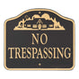 Whitehall No Trespassing w/ House Logo - Wall/Lawn - Black/Gold