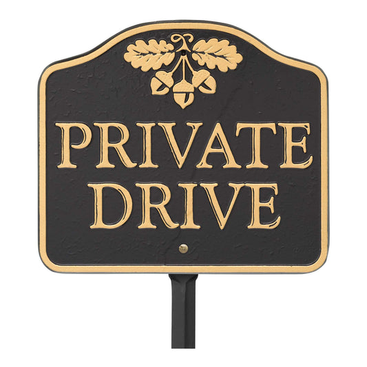 Whitehall Acorn Private Drive - Wall/Lawn - Black/Gold