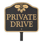 Whitehall Acorn Private Drive - Wall/Lawn - Black/Gold