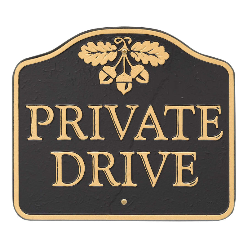 Whitehall Acorn Private Drive - Wall/Lawn - Black/Gold