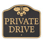 Whitehall Acorn Private Drive - Wall/Lawn - Black/Gold