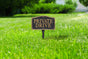 Whitehall Private Drive Statement Plaque - Wall/Lawn - Black/Gold  (18" Lawn Stake Included)