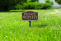 Whitehall Private Property Statement Plaque - Wall/Lawn - Black/Gold (18" Lawn Stake Included)