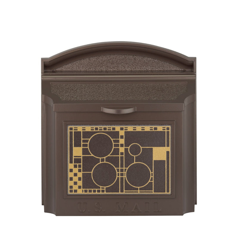 Whitehall Wall Mailbox With Frank Lloyd Wright Coonley Plaque Non-Personalized